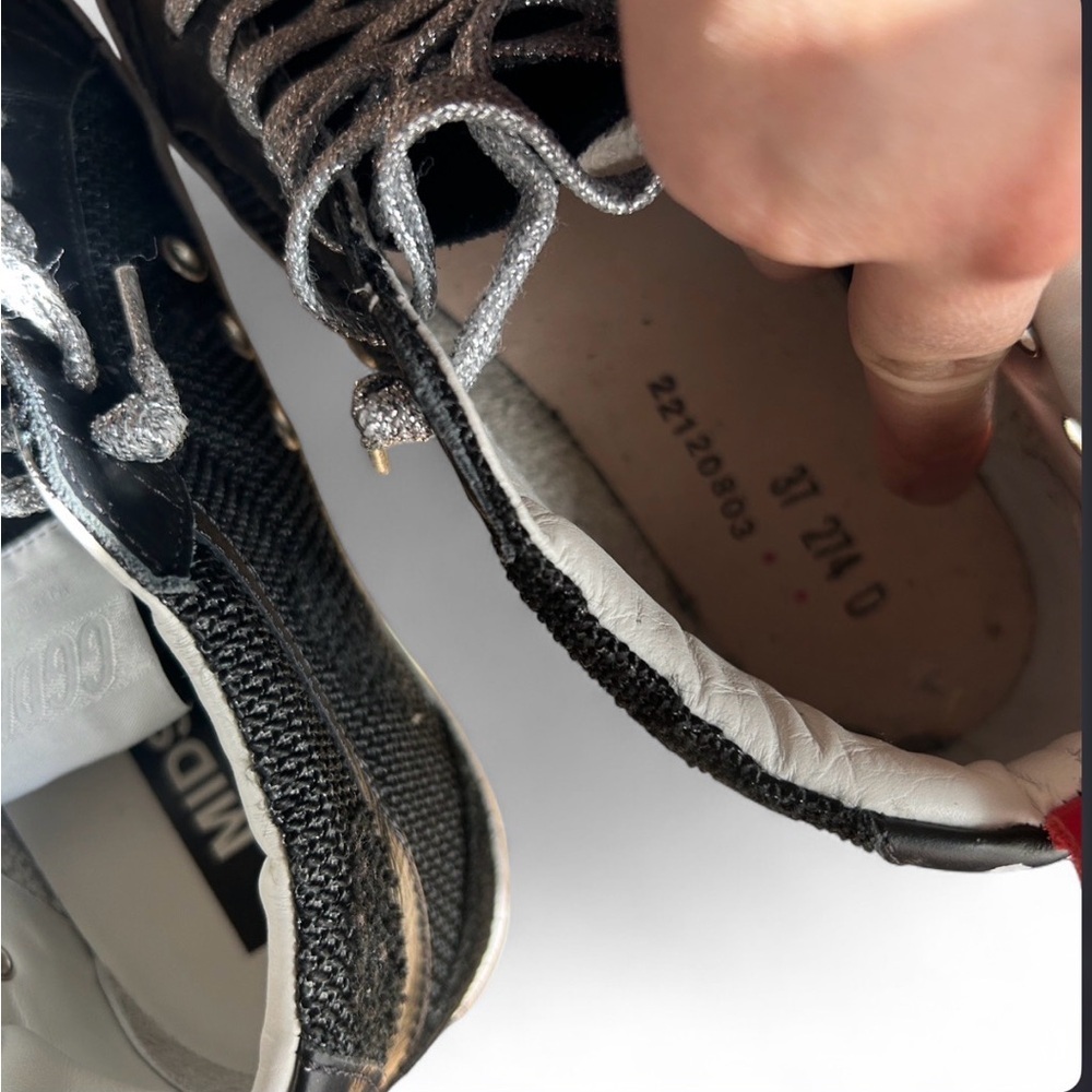 Luxury Mid Star Golden Goose Black & Silver Sneakers - Picture 5 of 13
